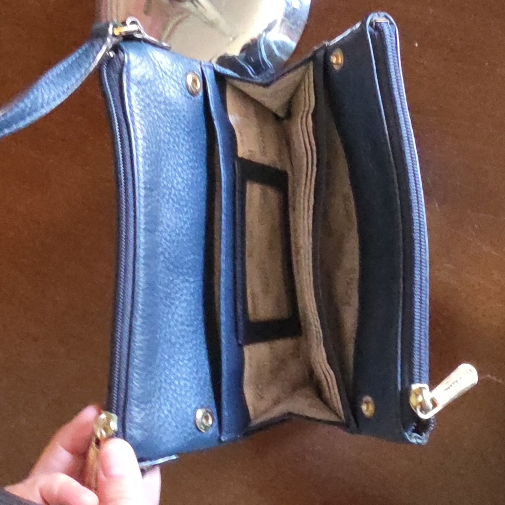 Michael Kors Dark Blue and Gold Crossbody Bag - Picture 8 of 8
